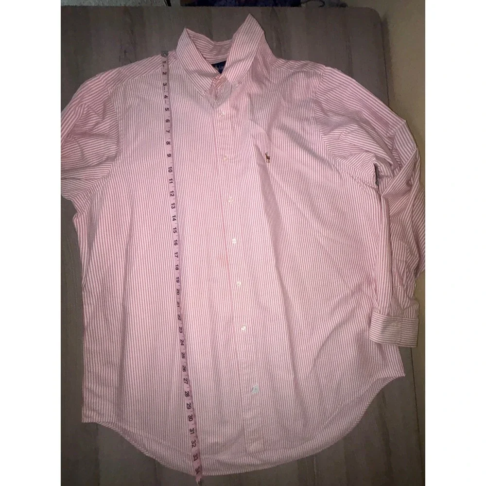 Ralph Lauren Mens 17-36 Long Sleeve Striped Button Down Shirt Classic Fit Office - Picture 5 of 5